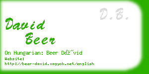 david beer business card